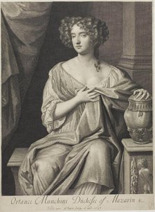 Ortensia Mancini, Duchess of Mazarin, 1678. Creator: Gerald Valck.