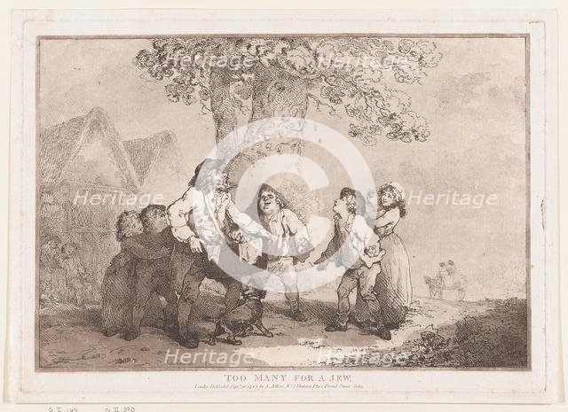 Too Many for a Jew, September 20, 1785., September 20, 1785. Creator: Thomas Rowlandson.