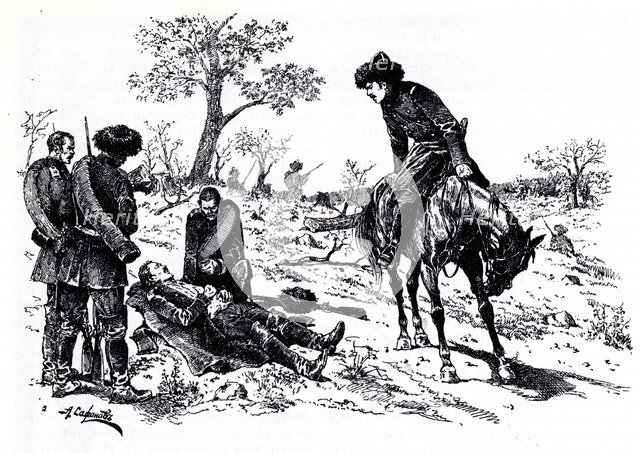 Illustration to the novel Hadji Murad by Leo Tolstoy, 1912. Artist: Safonov, Alexander Petrovich (1852-1913)