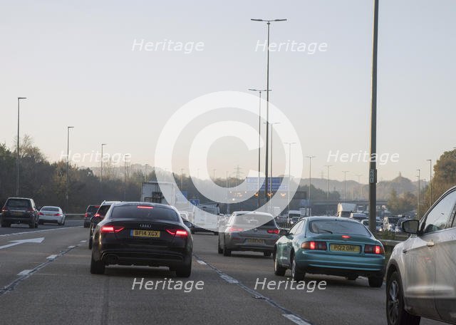 M27 motorway during morning rush-hour 2017. Creator: Unknown.
