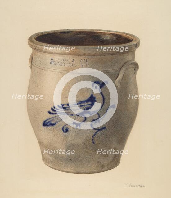 Crock, c. 1938. Creator: Nicholas Amantea.
