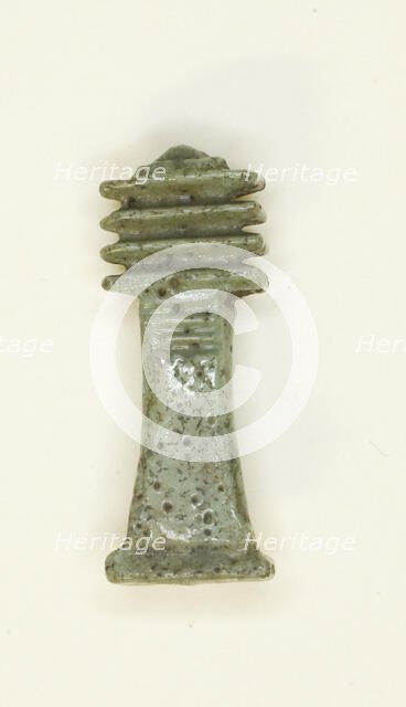 Amulet of a Djed Pillar, Egypt, Late Period, Dynasties 26-31 (664-332 BCE). Creator: Unknown.