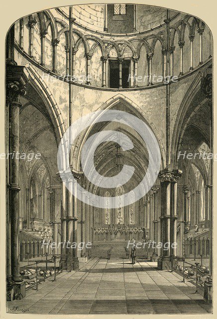 'Interior of the Temple Church, 1870', (1897). Creator: Unknown.