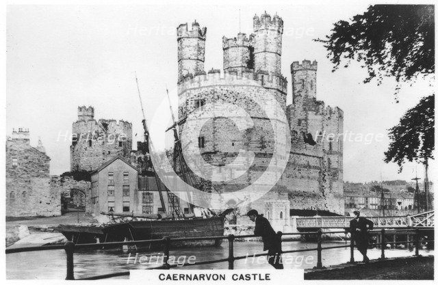 Caernarvon castle, Caernarfon in North Wales, 1936. Artist: Unknown