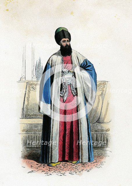 Michel Soutzo, Prince of Moldova, engraving, 1870.