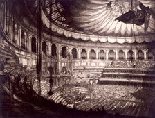 Interior view of the Royal Albert Hall, Kensington, London, 1916. Artist: Anon