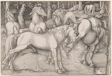 Stallion and Kicking Mare, 1534. Creator: Baldung (Baldung Grien), Hans (1484-1545).