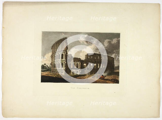 The Coliseum, plate fifteen from the Ruins of Rome, published 1796/98. Creator: Matthew Dubourg.