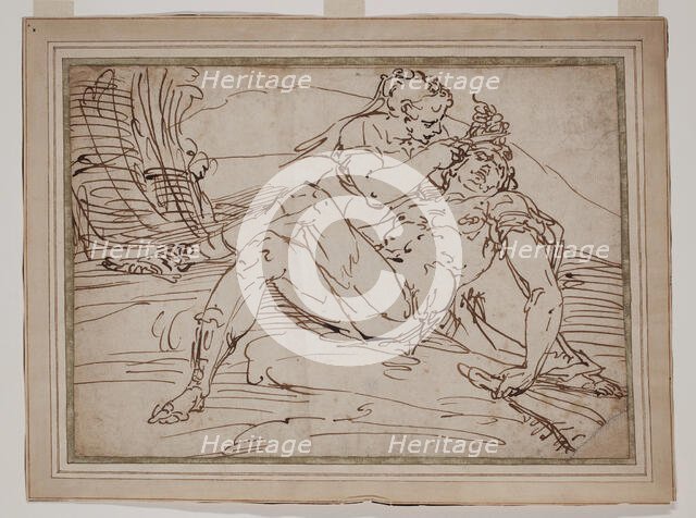 Samson and Delilah, c1555. Creator: Luca Cambiaso.