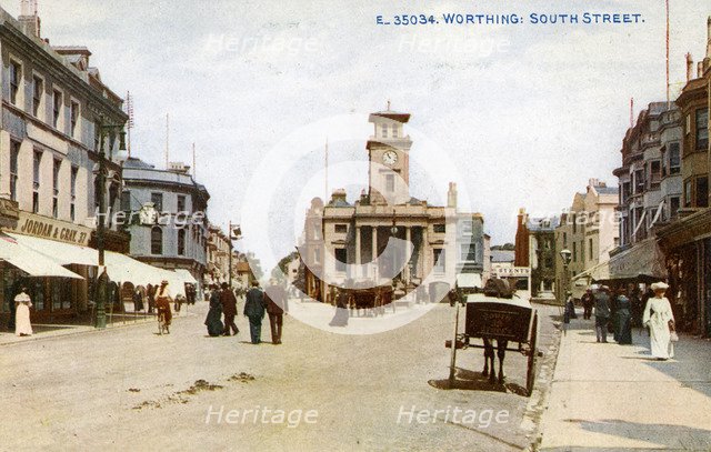 South Street, Worthing, Sussex, c1900s(?).Artist: Photochrom Co Ltd of London