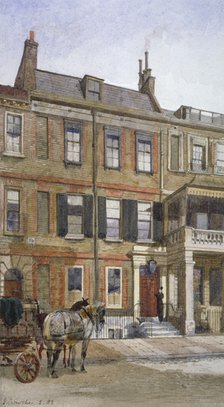 View of no 24 Cheyne Row, Chelsea, London, 1882. Artist: John Crowther