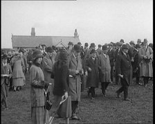 Mary, Princess Royal and Countess of Harewood Amongst a Crowd at a Horse Racing Event, 1920. Creator: British Pathe Ltd.