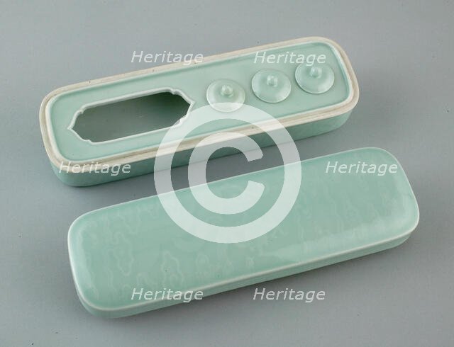 Writing Box with Dragons amid Clouds, Fitted with..., Qing dynasty, Qianlong reign (1736-1795). Creator: Unknown.