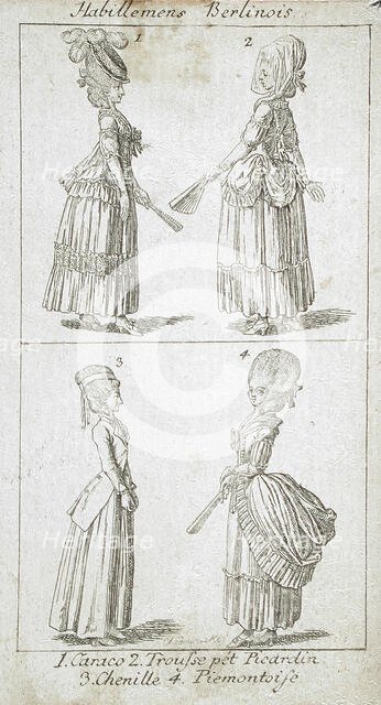 Illustration for 'Coiffures and Fashion', c1779. Creator: Daniel Nikolaus Chodowiecki.