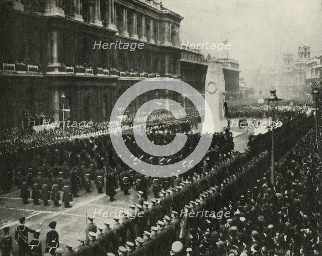 'King George VI Attending Armistice Day Ceremony at the Cenotaph, Whitehall, Nov 11th, 1936', 1937. Creator: Unknown.