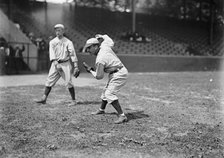 Bobby Wallace with Ball In Hand, St. Louis Al (Baseball), 1913. Creator: Harris & Ewing.
