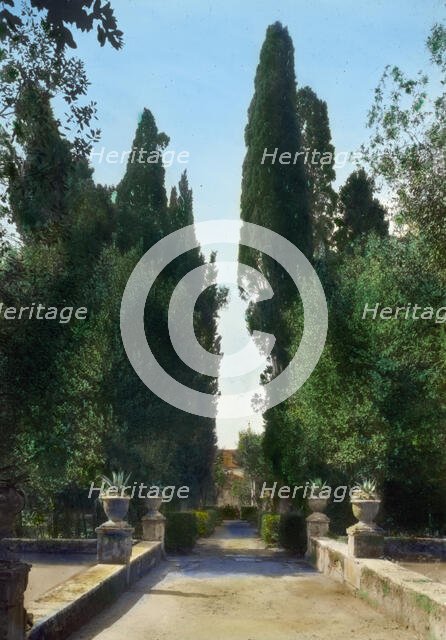 Villa d'Este, Tivoli, Lazio, Italy, 1925. Creator: Frances Benjamin Johnston.
