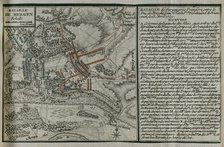 Seven Years War (1756-1763): Map of the Battle of Bergen (April 13, 1759), 1765. Creator: Jean de Beaurain.