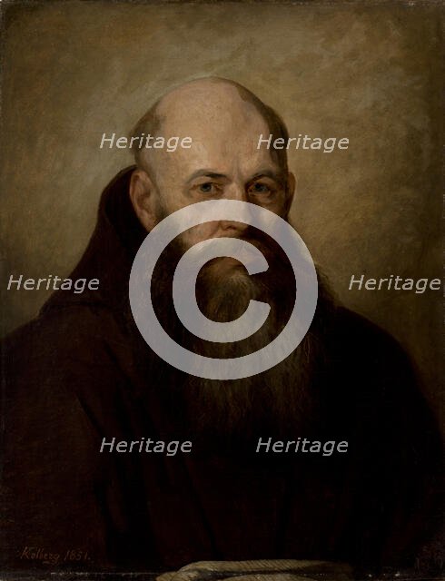 Portrait of Bishop Benjamin Szymanski, 1851. Creator: Antoni Kolberg.