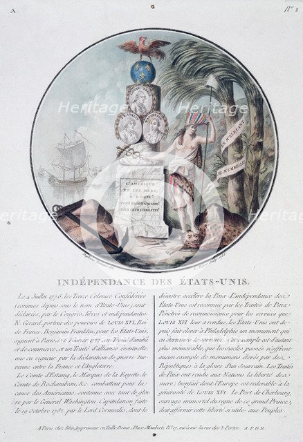 Independence of the United States, 1786. Artist: L Roger