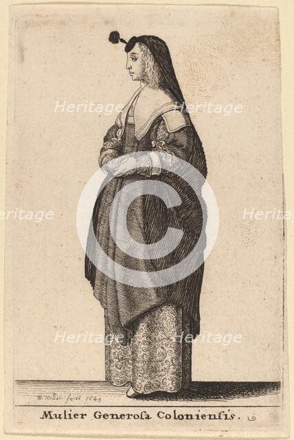 Mulier Generosa Coloniensis, 1643. Creator: Wenceslaus Hollar.