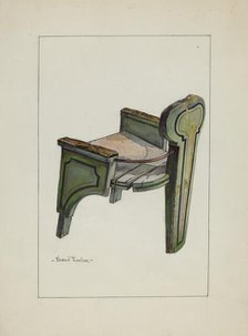 Sleigh Chair, c. 1937. Creator: Florence Truelson.