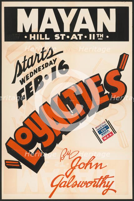 Loyalties, Los Angeles, 1938. Creator: Unknown.