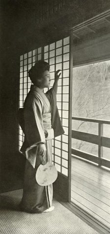 'A Study by the Shoji', 1910. Creator: Herbert Ponting.