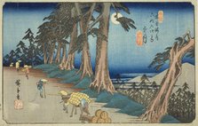 No. 26: Mochizuki, from the series "Sixty-nine Stations of the Kisokaido (Kisokaido..., c. 1835/38. Creator: Ando Hiroshige.