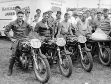 Matchless motorbike racing team. Artist: Unknown