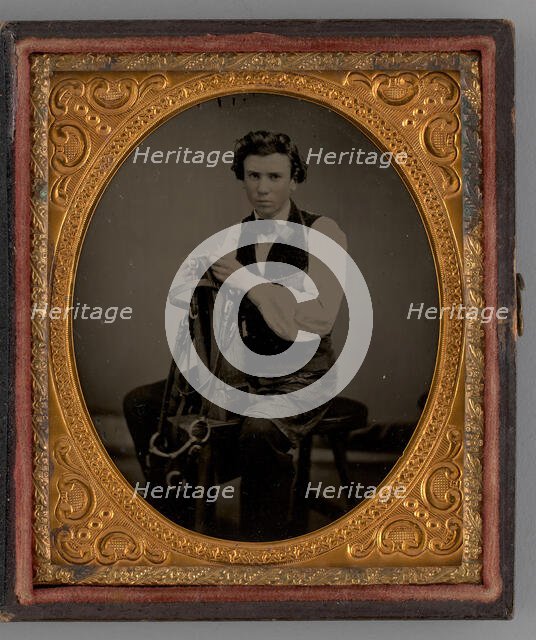 Untitled (Edward France, Harness Maker), 1860. Creator: Wade P. Canal.