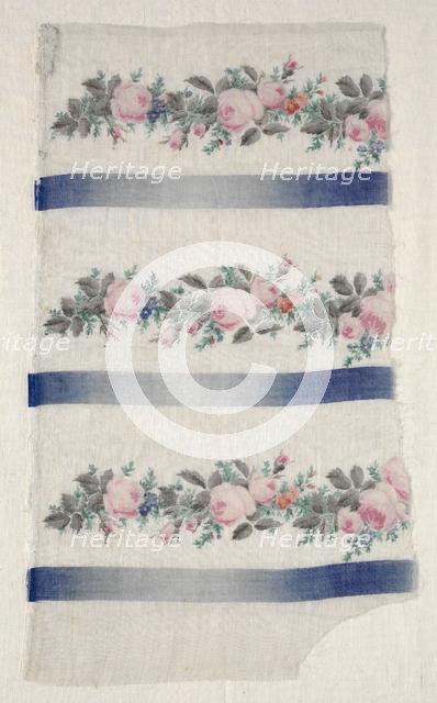 Painted Organdy Strip, mid 1800s. Creator: Unknown.