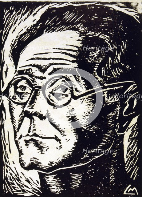 Alfonso Rodriguez Castelao (1886-1950) Spanish writer and draftsman, on a cover of 'Voveroj'.