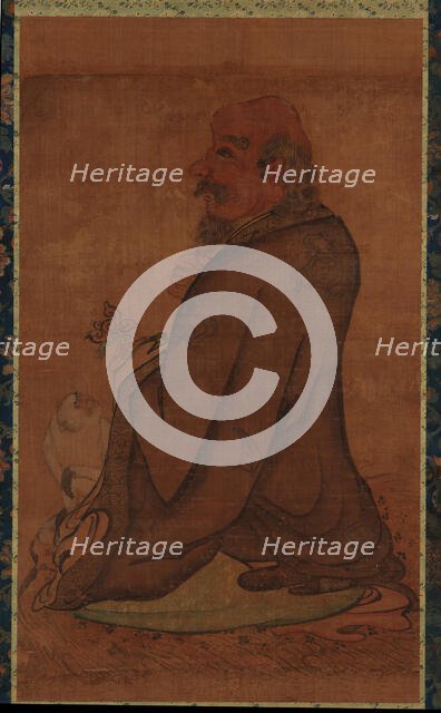 Luohan with a White Monkey, Late Ming or early Qing dynasty, 17th century. Creator: Unknown.