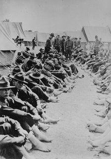 Feet inspection, 3 June 1918. Creator: Bain News Service.