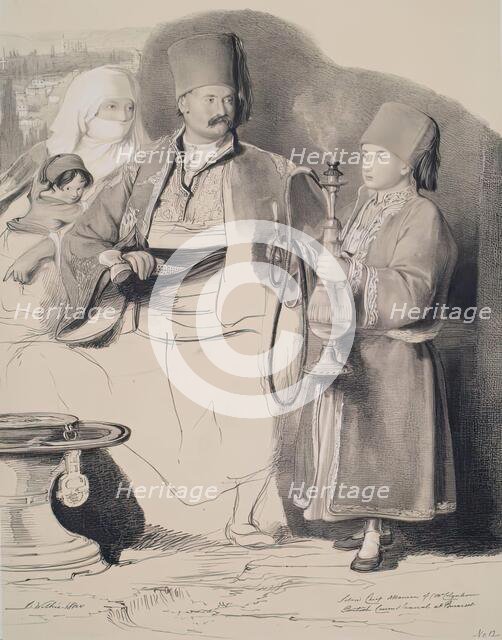 Sotiri Chief Albanian of Mr Colquhoun British Consul at Burarist, 1840. Creator: David Wilkie.