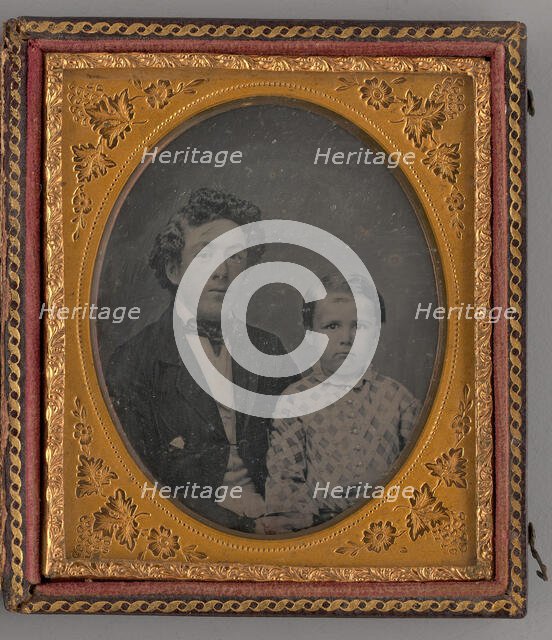 Untitled (Portrait of a Man and a Boy), 1855. Creator: Unknown.
