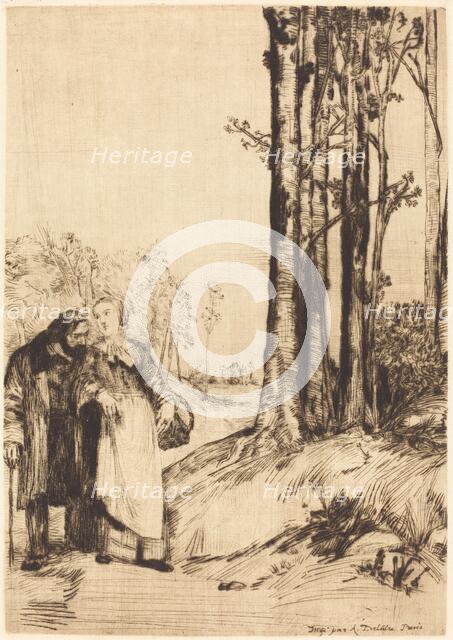 Stroll of the Convalescent (La promenade du convalescent). Creator: Alphonse Legros.
