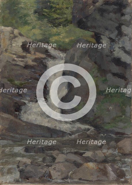 Stream between the rocks, 1870-1879. Creator: Maria Wiik.