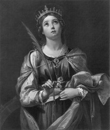St Catherine, 19th century.Artist: F Knolle