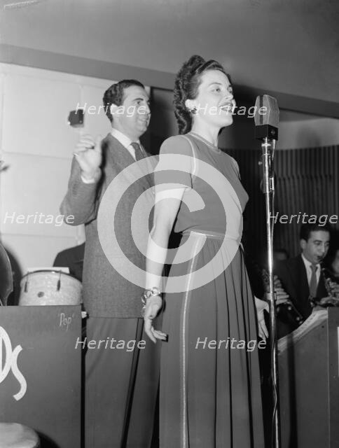 Portrait of Gracie Barry and Dick Stabile, New York, N.Y., 1946. Creator: William Paul Gottlieb.