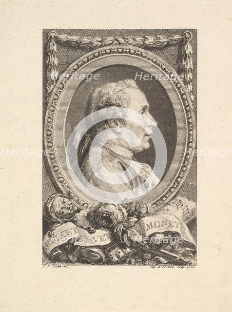 Portrait of Jean Monnet, 1765. Creator: Augustin de Saint-Aubin.