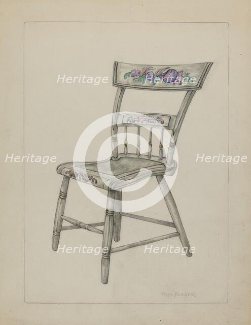 Pa. German Chair, c. 1940. Creator: Rosa Burger.