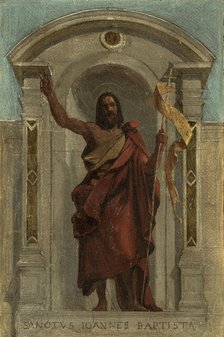 Sketch for the Church of Notre-Dame-de-Bonne-Nouvelle: Saint John the Baptist, c1840. Creator: Auguste Hesse.