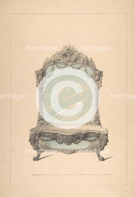 Design for Console Table, 1850-1904. Creator: Robert William Hume.