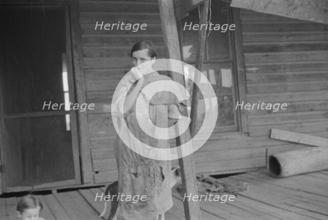Elizabeth Tengle on porch, Hale County, Alabama, 1936. Creator: Walker Evans.