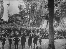 77th Div. Band plays for Gen. R. Alexander, France, 27 Aug 1918. Creator: Bain News Service.