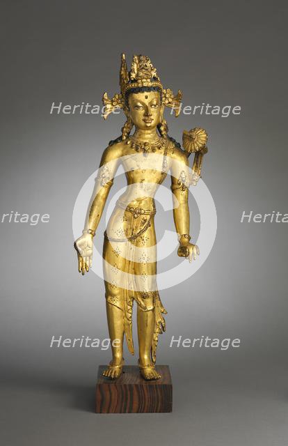 Bodhisattva of Wisdom (Manjushri),, 1400s. Creator: Unknown.