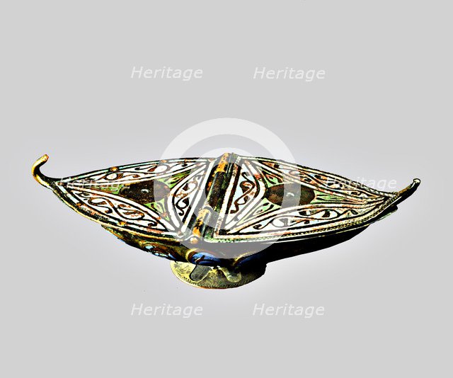 Naveta with Limoges enamels.