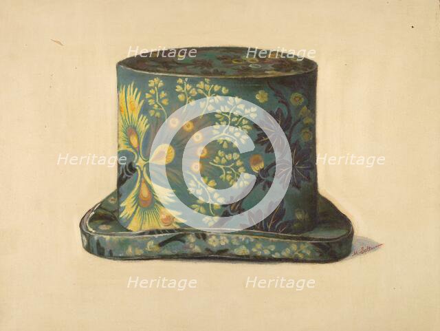 Man's Hat Box, c. 1937. Creator: Max Soltmann.